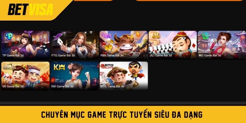 Chuyên mục game trực tuyến siêu đa dạng