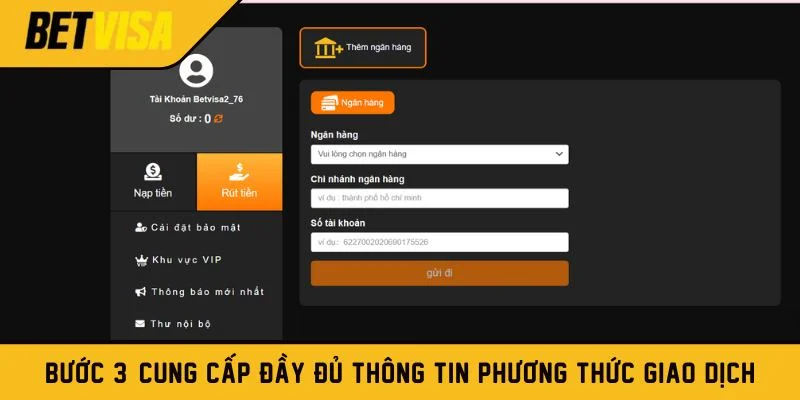 Cung cấp các thông tin giao dịch một cách đầy đủ nhất